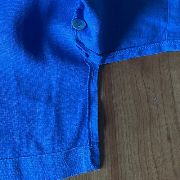 Women's 100% Linen Lilac 3/4 Sleeve Pullover Top (S) - Picture 12 of 12